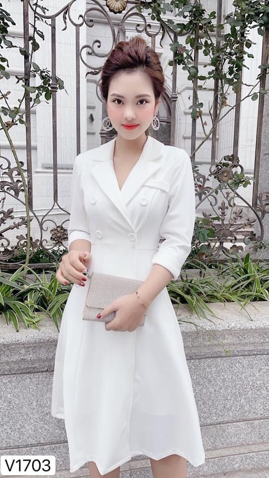 Đầm xoè tay lỡ cổ vét