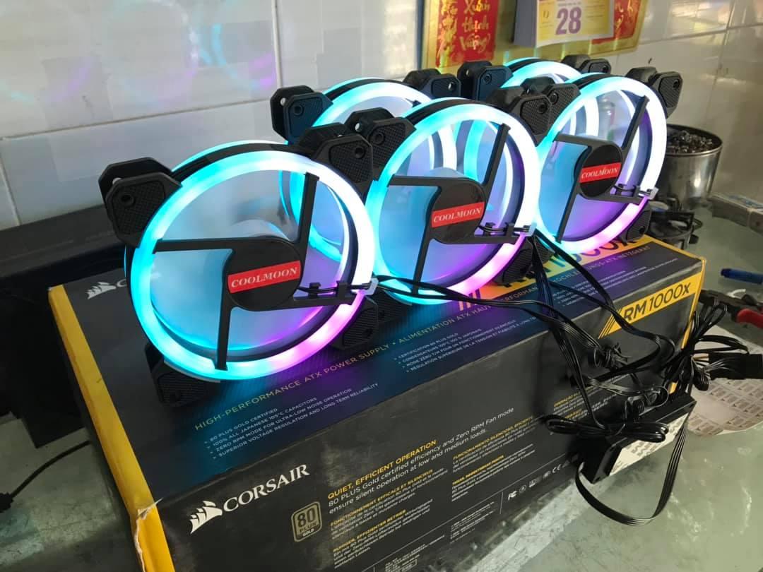 Bộ Fan Led RGB Coolmon (5 Fan + 1 Hub + 1 Remote)