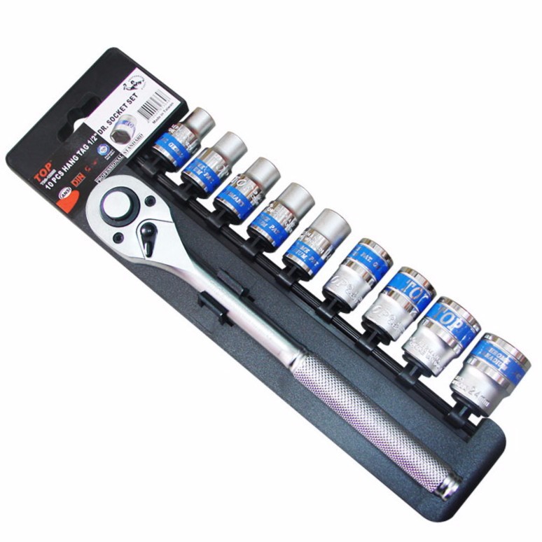 Bộ tuýp 10 chi tiết 1/2" (Cần tự động vuông nhanh) TOP - TBS-12245