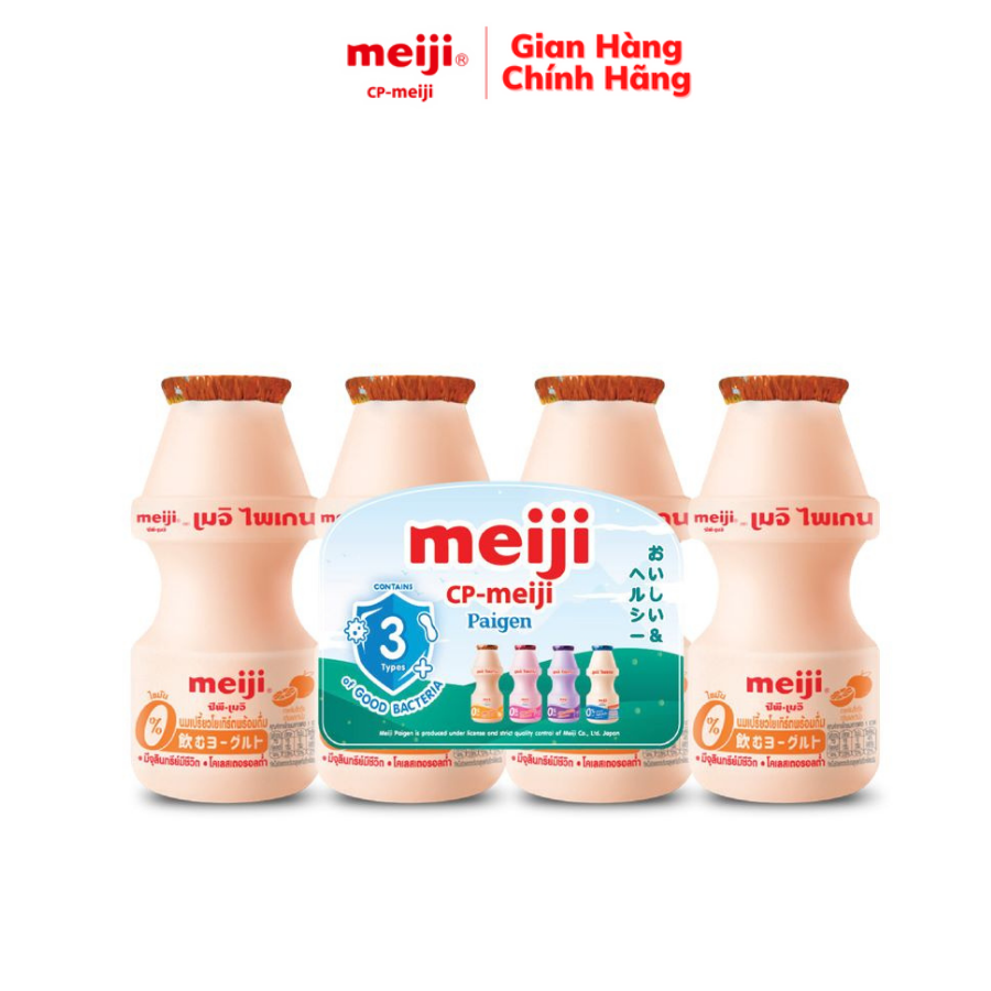 Giao HN+HCM Sữa Chua Uống Meiji Vị Cam 100ML Lốc 4 Hộp