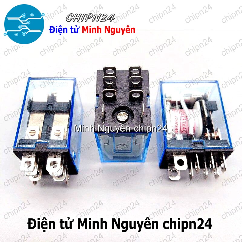 [1 con] (F200) Relay kiếng LY2NJ 8 chân 10A (LY2N-J JQX-13F AC220V/DC24V/DC12V)) - [Chọn Loại] - HHH.00121