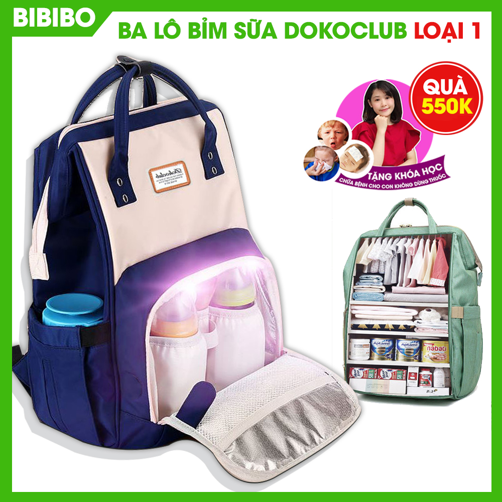 Balo bỉm sữa đa năng cho mẹ Dokoclub chuẩn Hàn Quốc