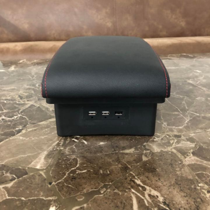 [Màu đen] Hộp Tỳ Tay Dùng Cho Xe Mitsubishi Xpander - 3 Cổng USB