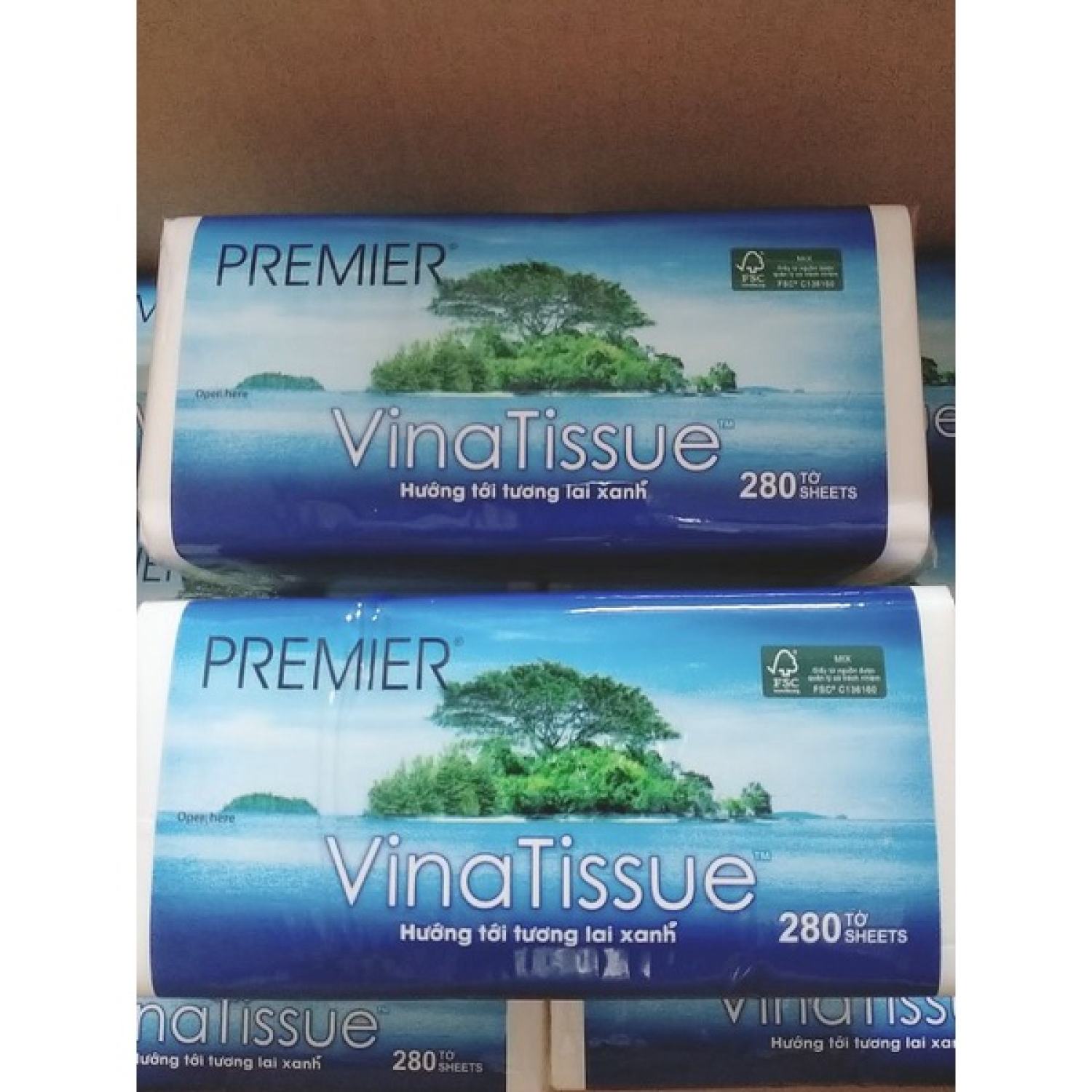 Khăn giấy rút Vina tissue 280tơ`