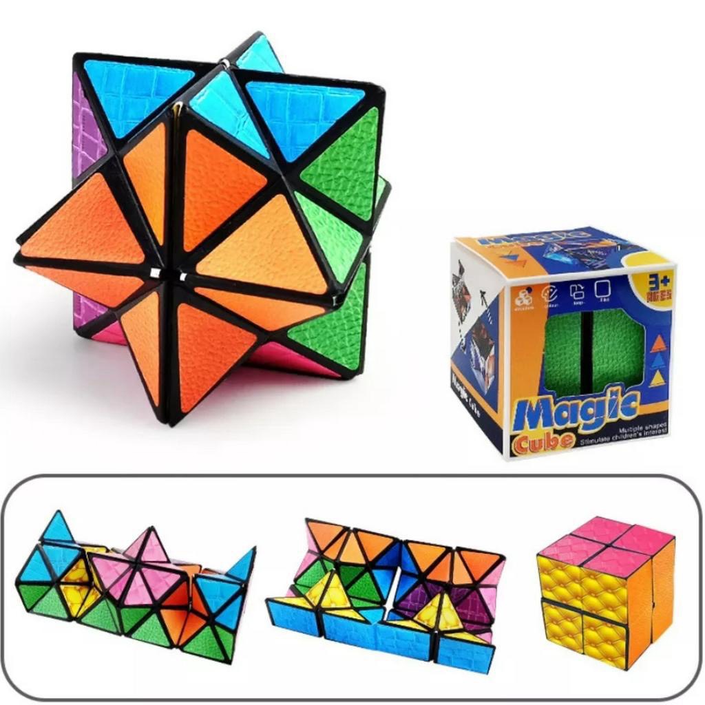 Đồ Chơi Khối Rubik 3D, Rubik Magic Thay Đổi Hình Dạng Độc Đáo Cho Trẻ Em