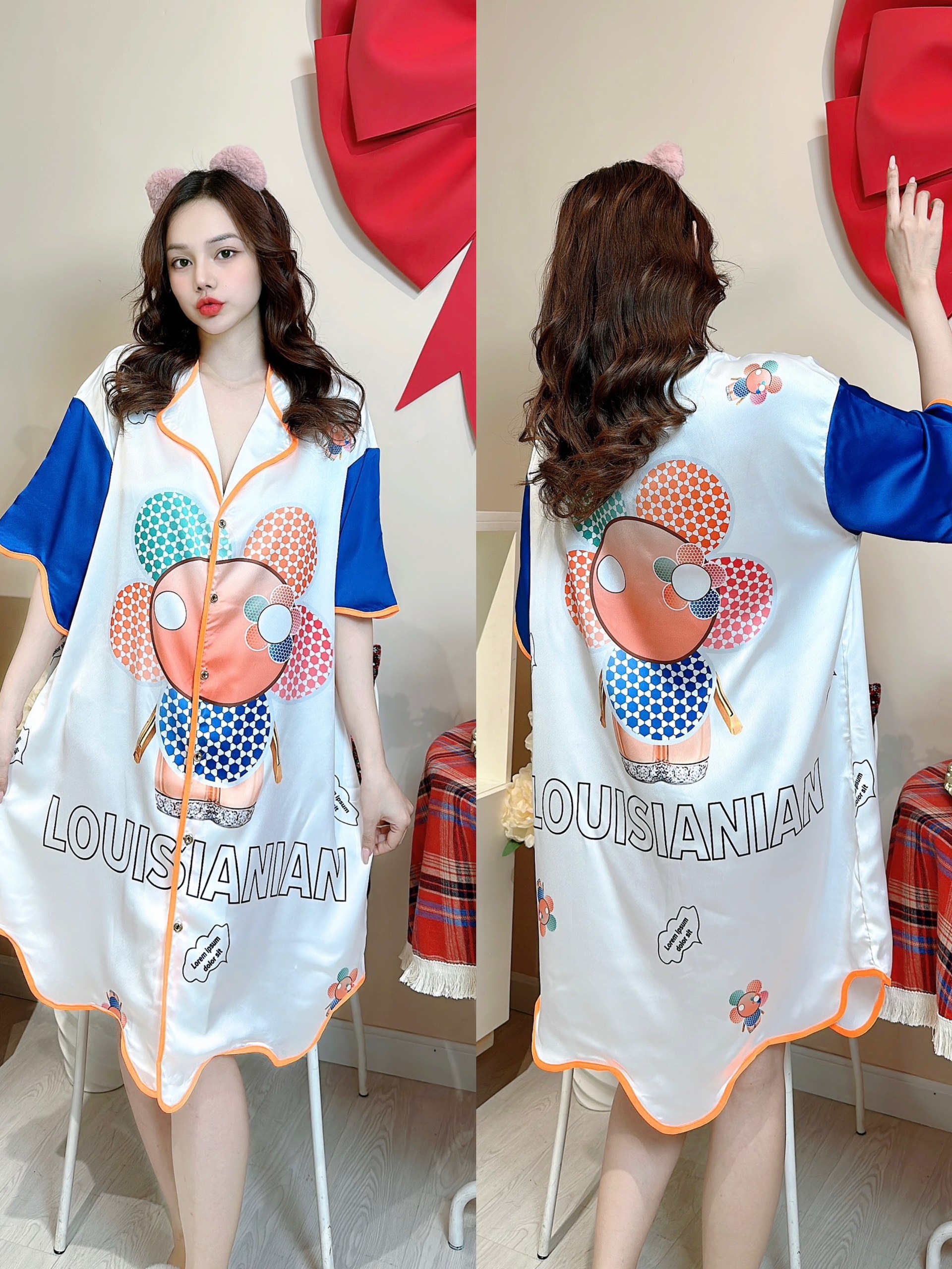 Đầm váy LỤA SATIN và LỤA XƯỚC mặc nhà mặc ngủ siêu mát siêu thoải mái