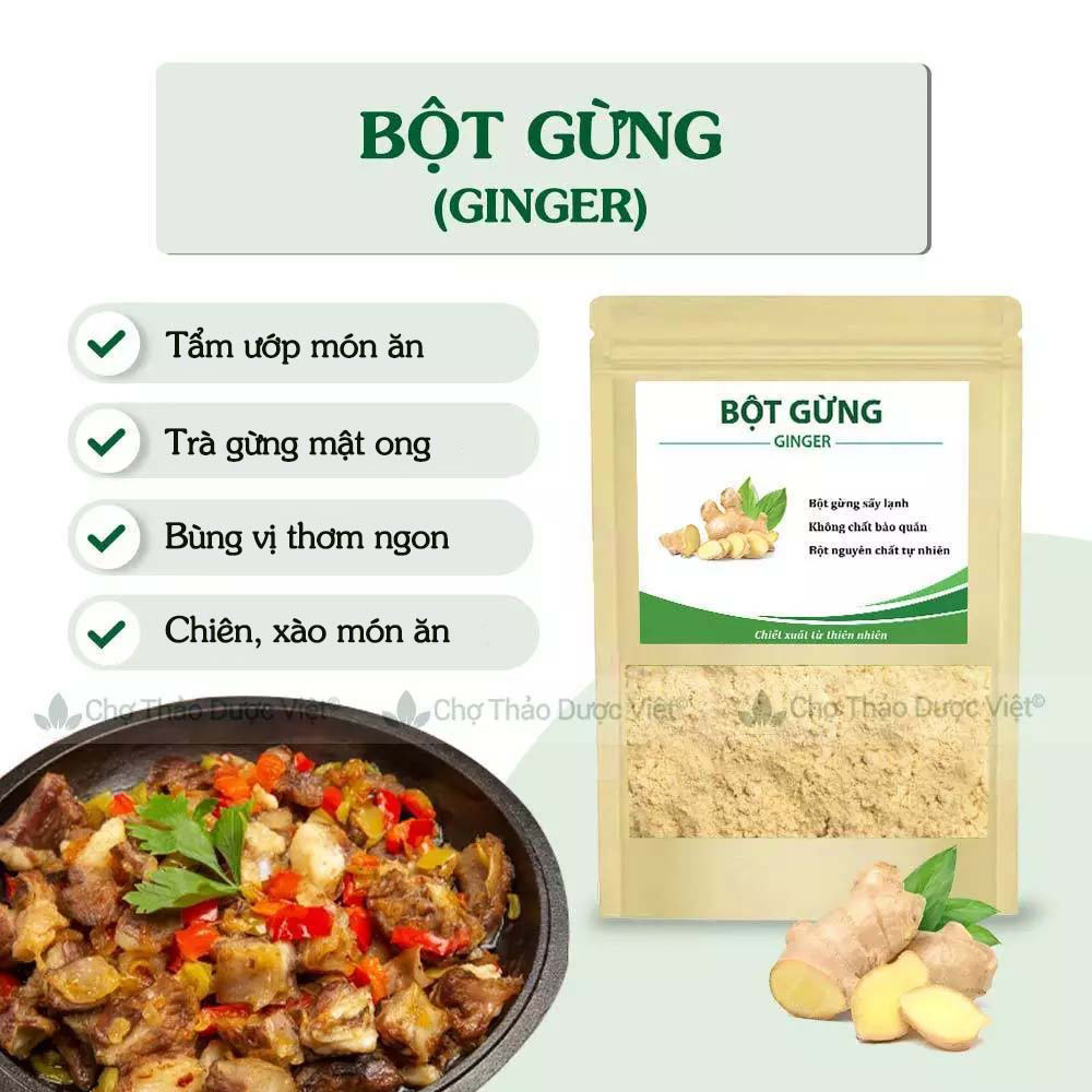 Bột gừng 1kg, nguyên chất, cay, thơm, mịn, gia vị nấu ăn, pha trà, giải cảm, tăng sức đề kháng
