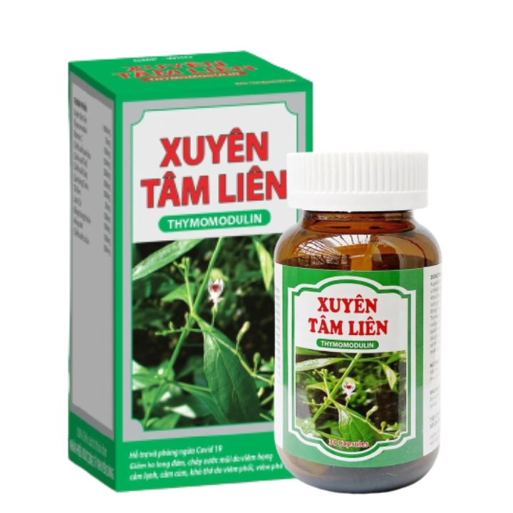 Viên uống Xuyên tâm liên thymomodulin, giảm ho, giảm các triệu chứng về đường hô hấp - Chai 30 viên