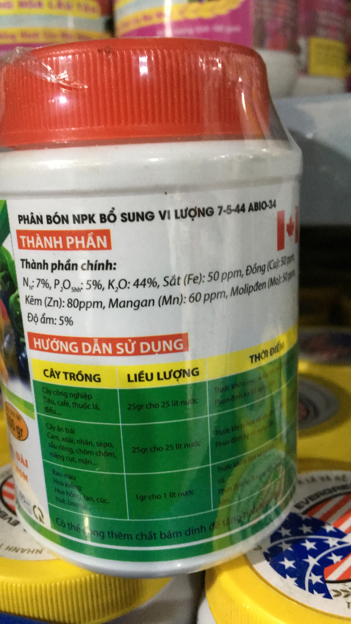 Phân bón SuperKali TD dành cho hoa lan cây cảnh 100g