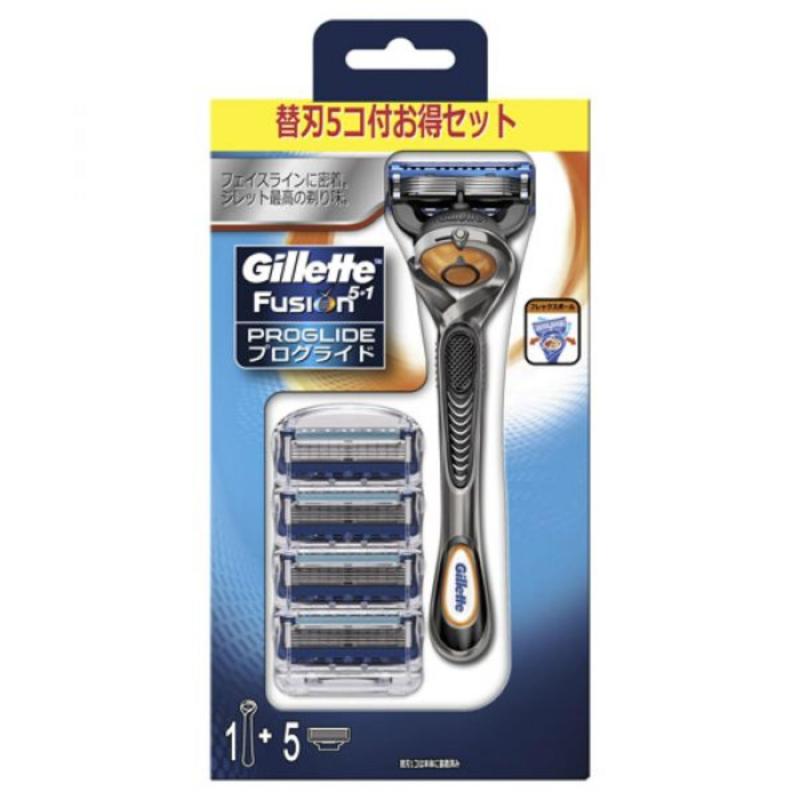 Set dao cạo râu và 5 lưỡi dao cạo Râu Gillette Fusion Proglide 5+1 giá rẻ