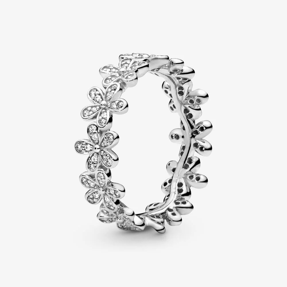Nhẫn bạc nữ LAMY Stone Attach Chrysanthemum Ring 8044RG - Bạc cao cấp S925 ALE