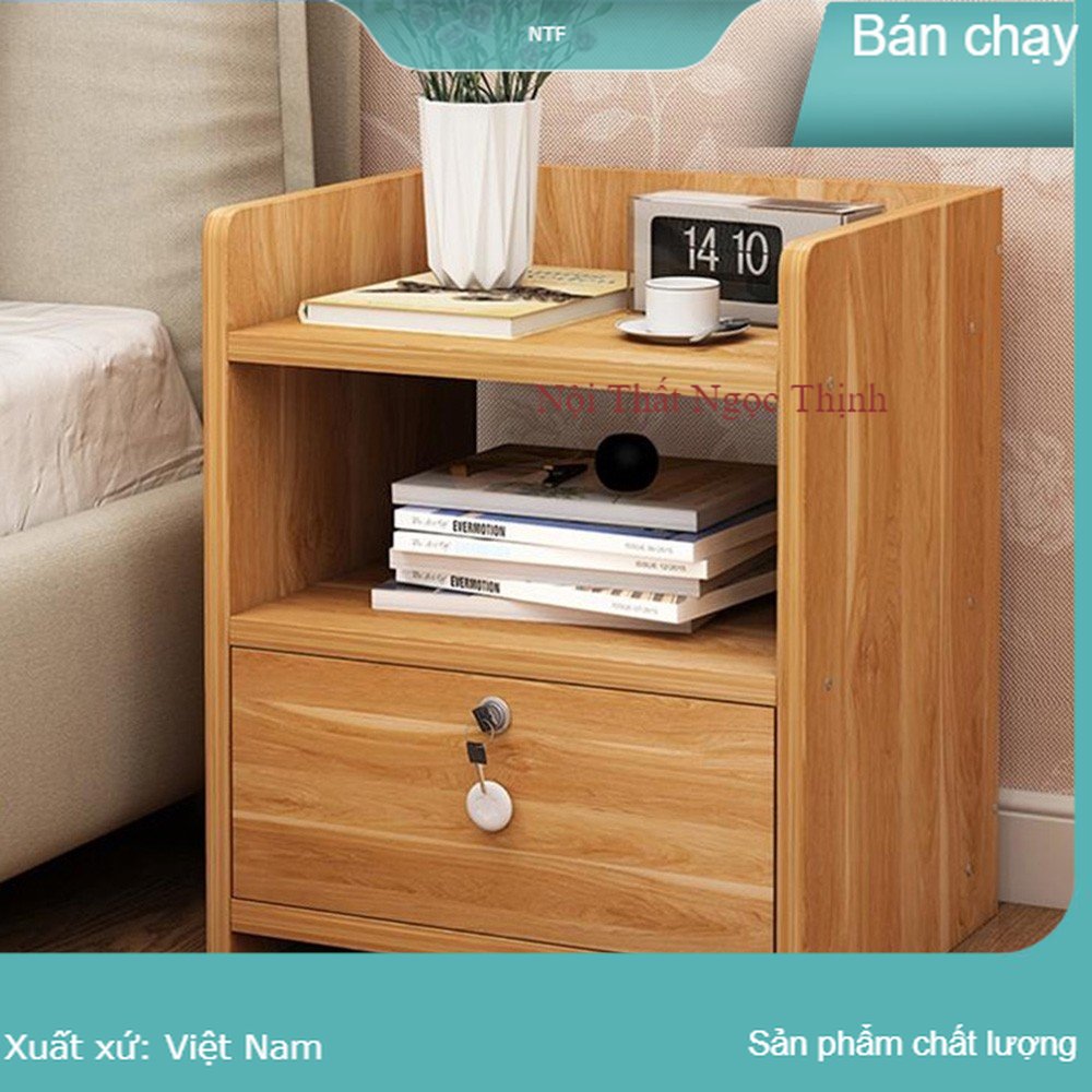 Tủ gỗ đầu giường màu sắc ngẫu nhiên, Kích thước 33x30x40 Cao