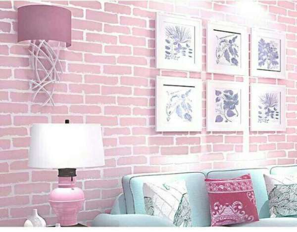 Cuộn 5M decal giấy dán tường (có sẵn keo) - GẠCH 3D VÂN NỔI KHỔ 53CM PT093