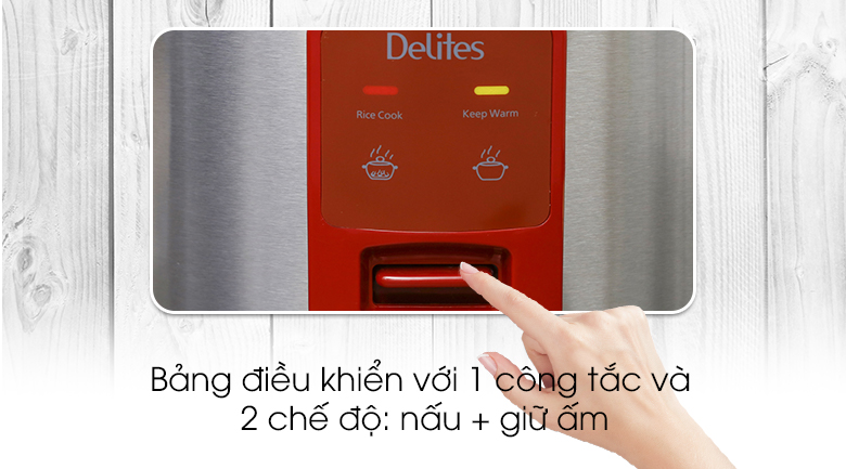 Nồi cơm điện Delites nắp gài 1,2 lít NCG1201