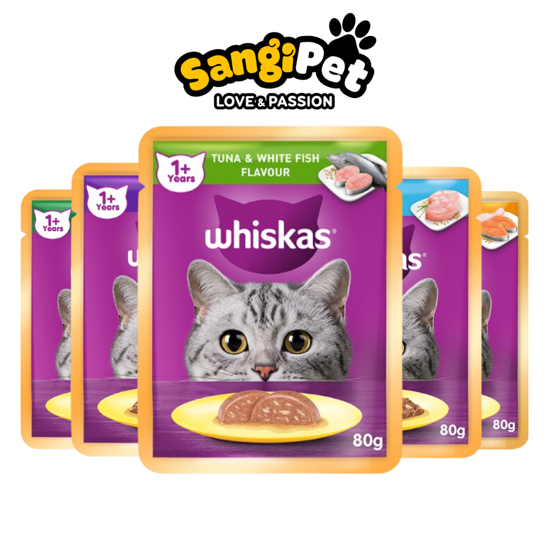 Combo 14 Gói Pate WHISKAS 80g Cho Mèo, Thức Ăn Mèo Cao Cấp, Tiết Kiệm