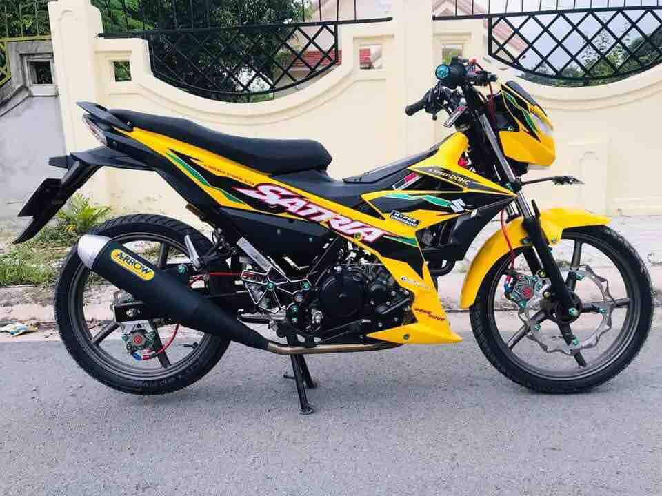 Tem rời Satria Fi dán xe vàng