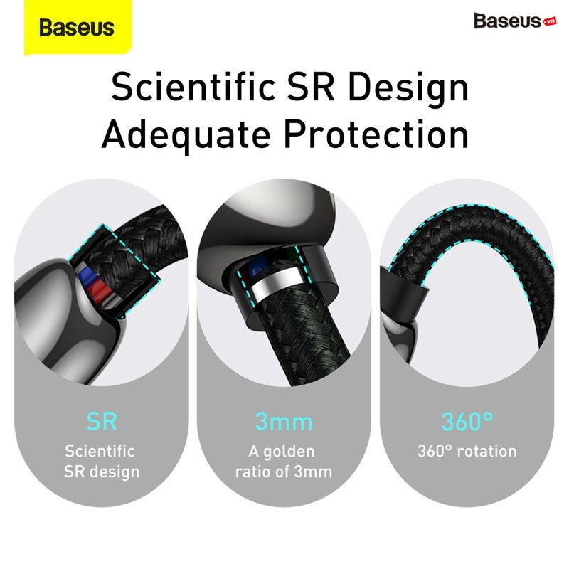 Baseus Display Fast Charging Data Cable Type-C to Type-C (100W, 20V / 5A, 480Mbps, LED indicator, E-marker chip, QC/PD Quick charge cable )