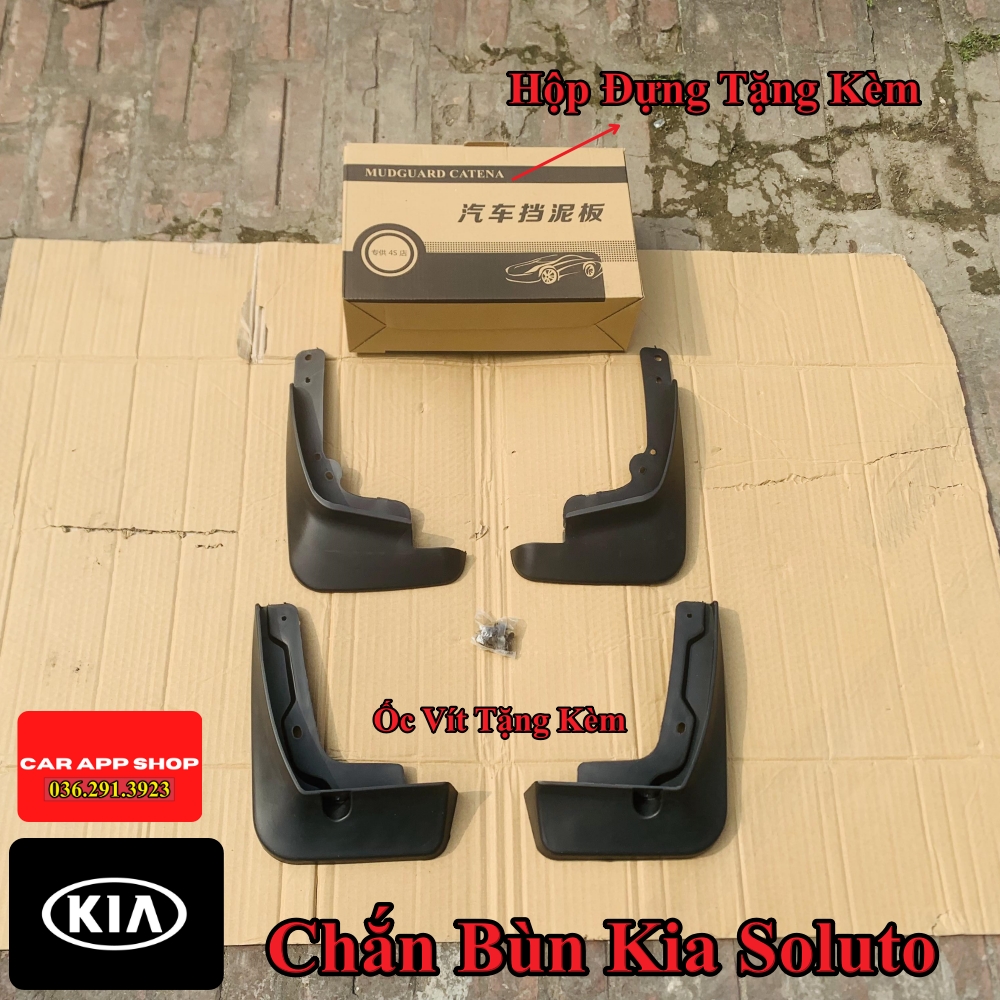 Chắn bùn kia soluto ,chất liệu nhựa dẻo ,tặng kèm ốc vít,bộ 4 chiếc