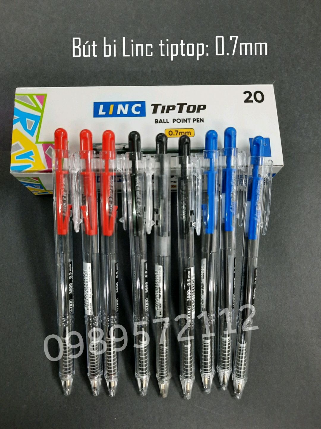 Hộp 20 cái Bút bi Linc tiptop.