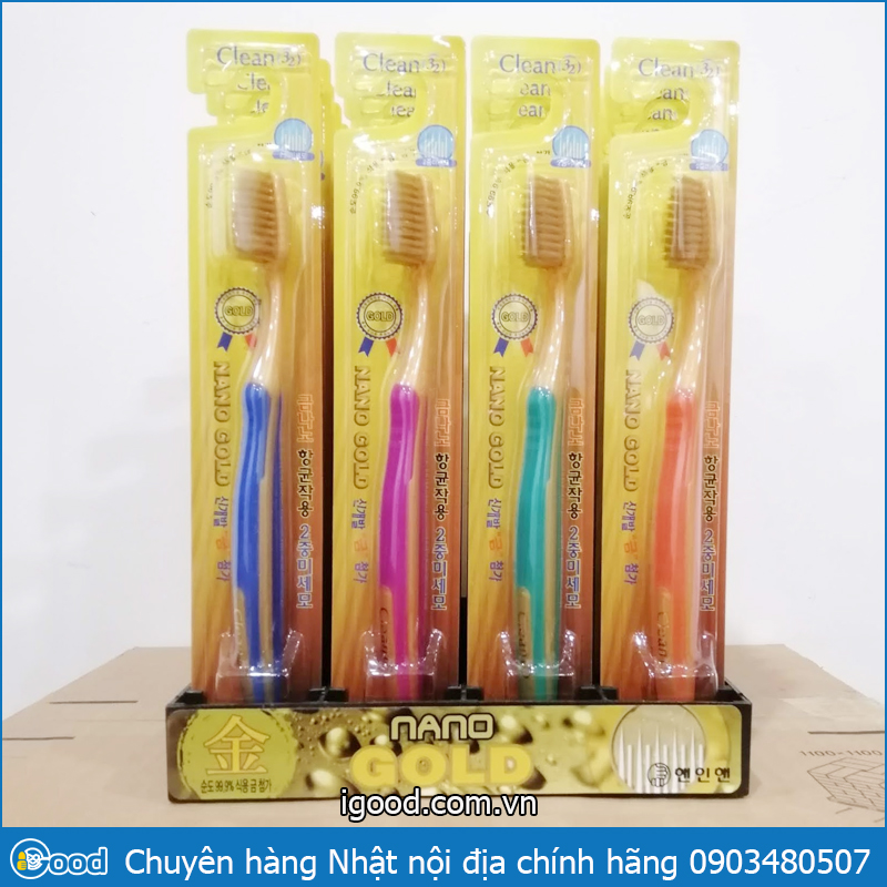 Bàn chải đánh răng Nano Gold Hàn Quốc