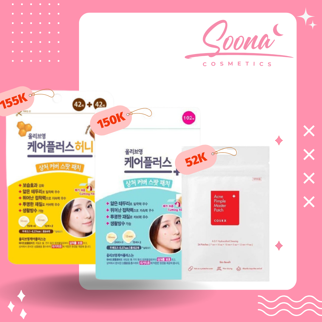 [HCM][Mẫu mới 102 miếng] Miếng Dán Mụn Olive Young Careplus spot patch - Yunaa Cosmetics