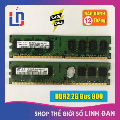 [HCM]Ram máy tính để bàn 2GB DDR2 bus 800 / 667 (nhiều hãng) samsung hynix kingston tốc độ bus cao