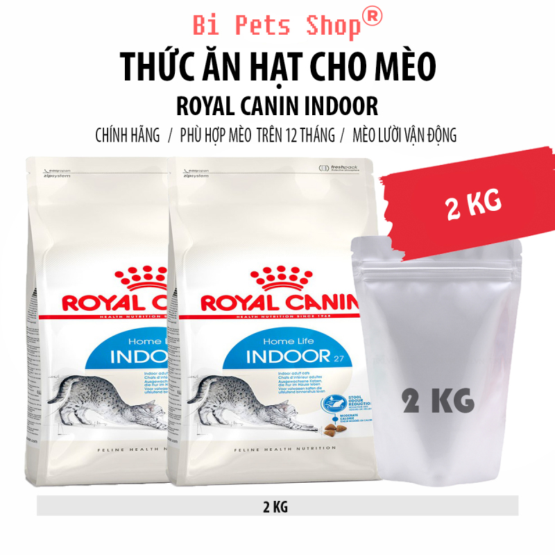 Thức ăn hạt cho mèo Royal Canin Indoor - 2 KG - Dành cho mèo trưởng thành từ 12 tháng tuổi trở lên