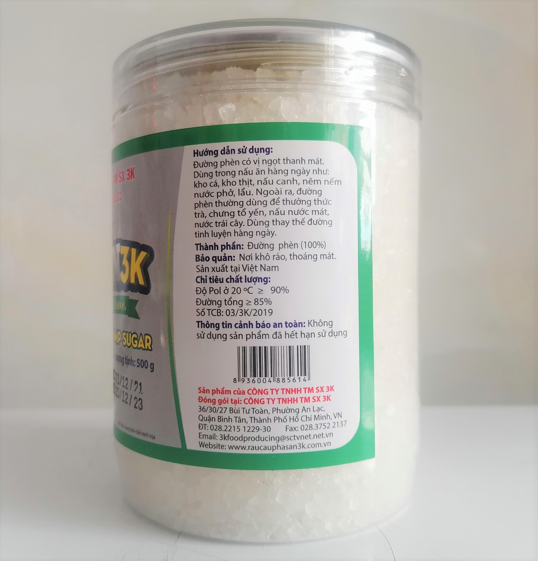 [Hộp 500g] ĐƯỜNG PHÈN HẠT NGUYÊN CHẤT [VN] RC3K Lump Sugar