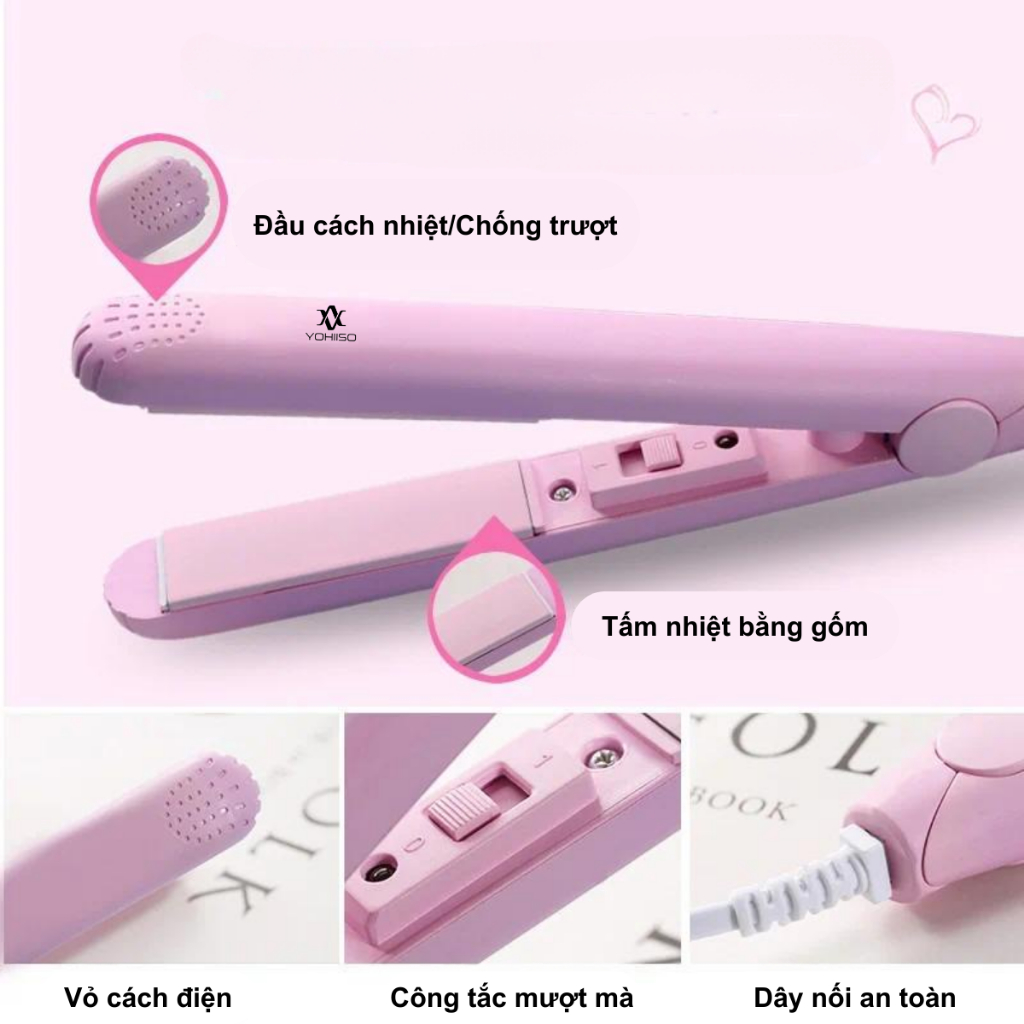 Máy duỗi tóc mini - LUXE - Máy duỗi tóc cầm tay 2 in 1 / Máy duỗi phồng tóc