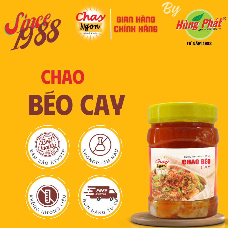 Chao béo cay chay ngon 200g - thương hiệu hùng phát