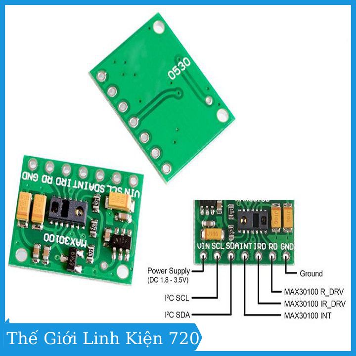 Module cảm biến nhịp tim và oxy trong máu max30100