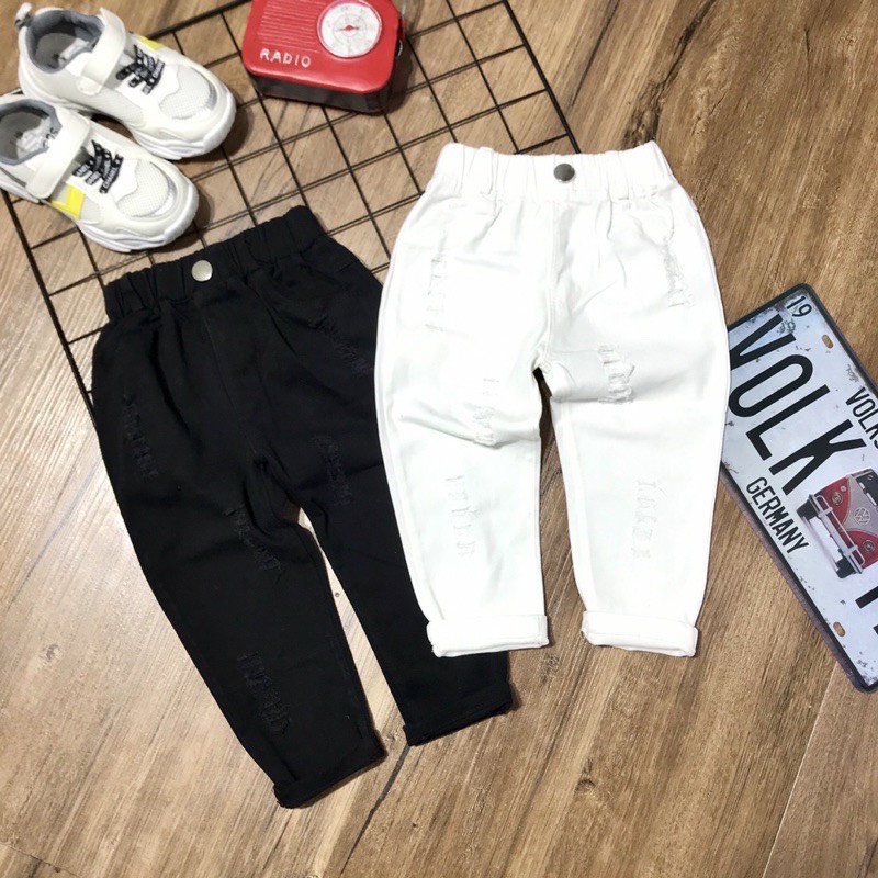 Quần kaki dài xước co giãn cho bé