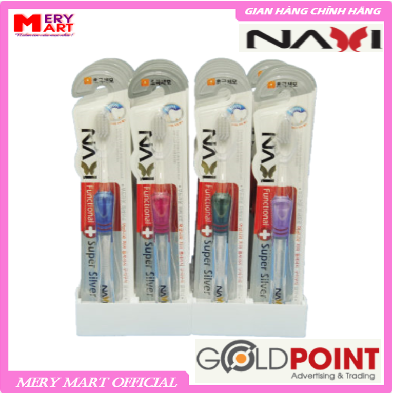 Bàn chải đánh răng cao cấp NaVi Functional Silver vệ sinh làm sạch răng miệng