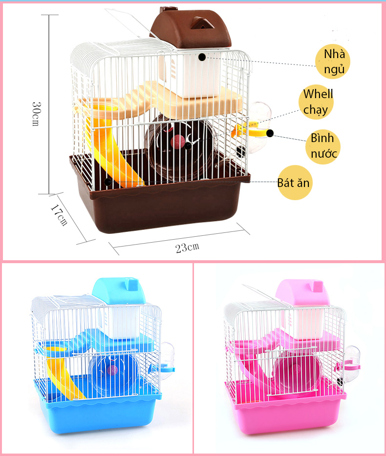 Lồng nuôi chuột hamster size lớn cao cấp🐁 [SIÊU RẺ]