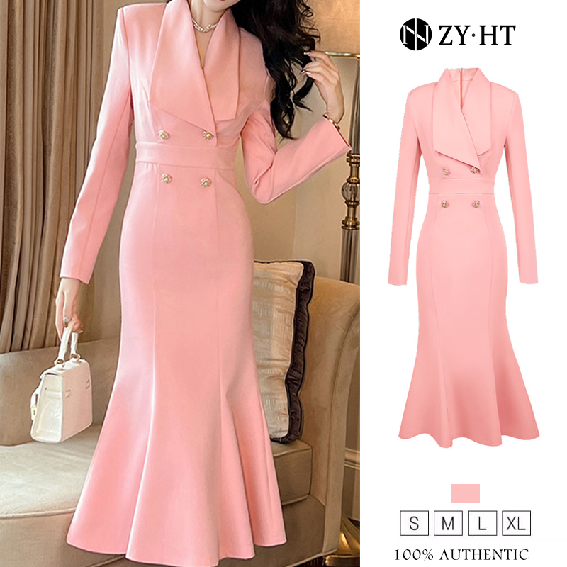 ZYHT EraVogue Đầm Váy nữ váy đen váy hồng váy vest váy công sở váy xã hội cao áo khoác vest áo khoác vest váy Pháp 50622