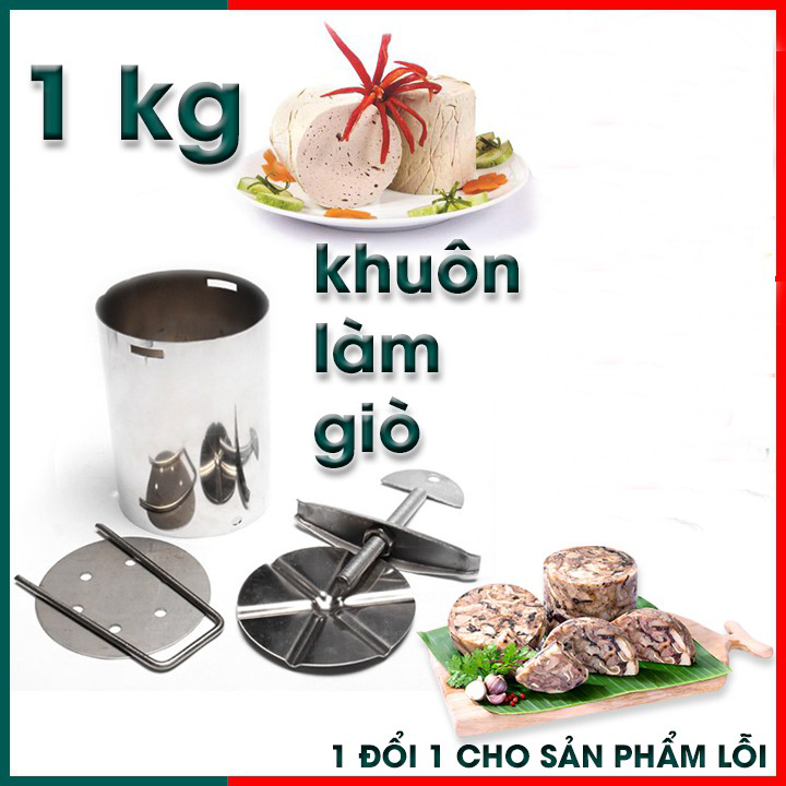 Khuôn làm giò xào inox 1 kg, khuôn làm giò chả, khuôn ép giò thủ - dụng cụ làm giò