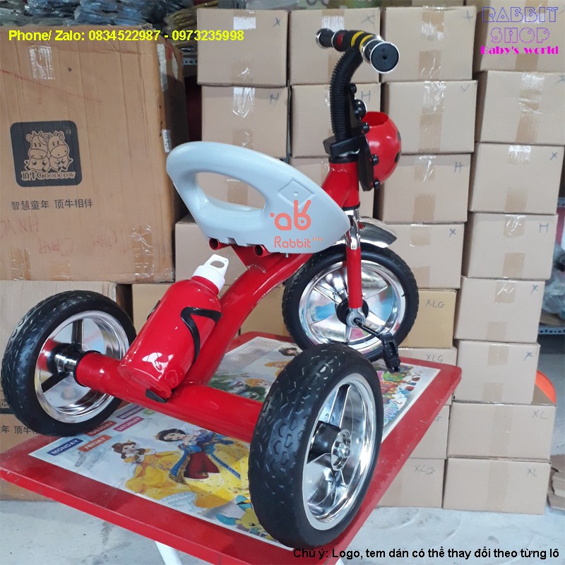 [XD3B] Xe đạp 3 bánh con bọ dừa bình nước cho bé