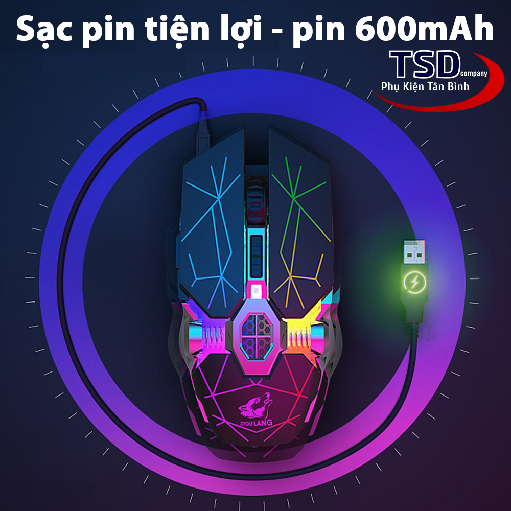 Chuột Không Dây Pin Sạc Gaming X13 Chính Hãng