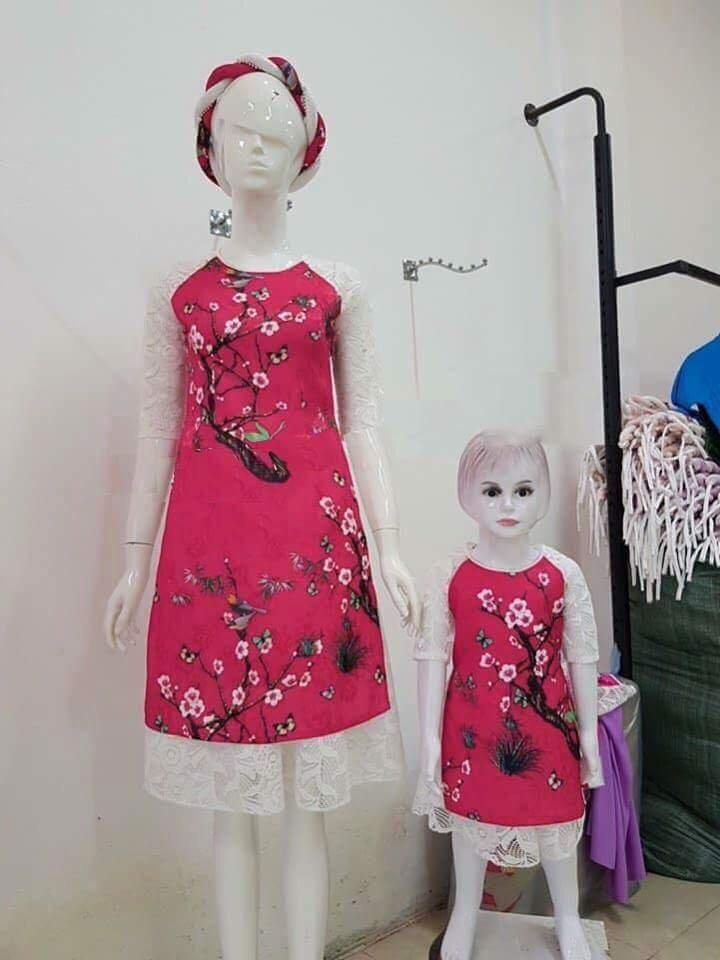 sét áo dài cách tân mẹ và bé