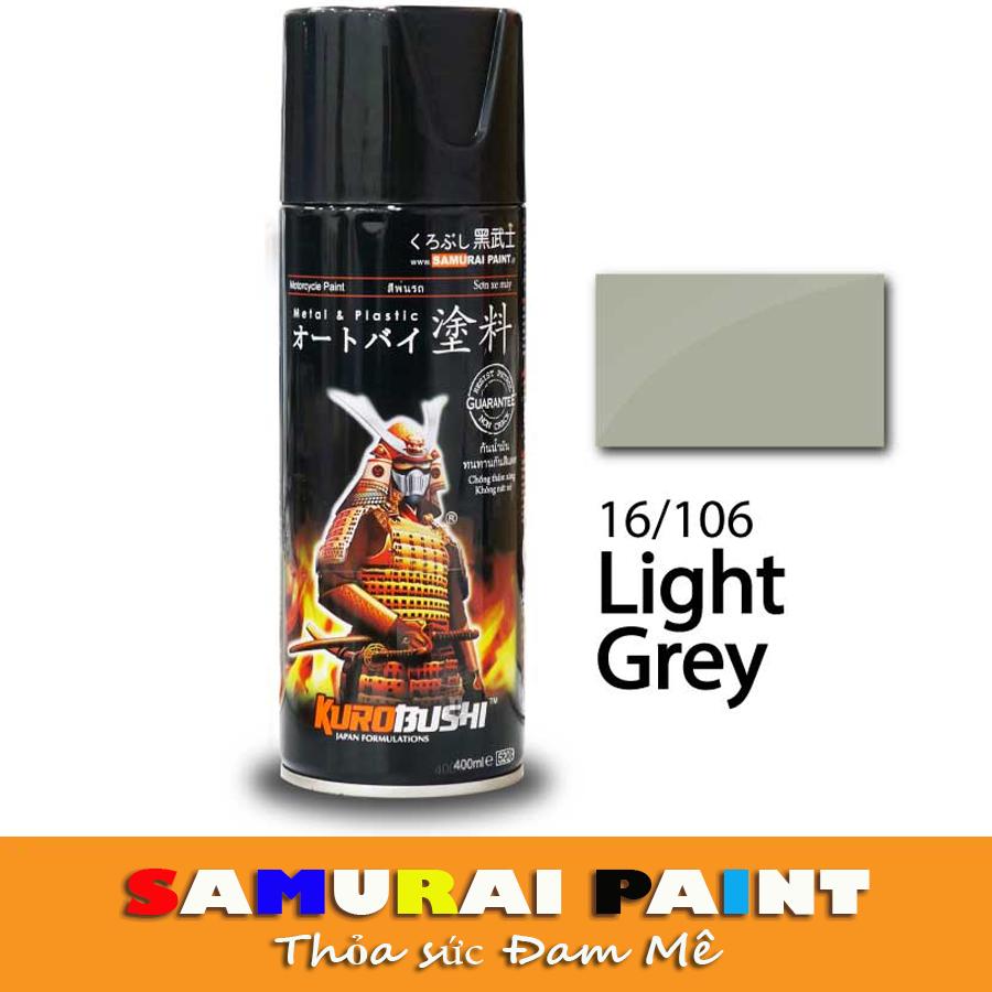Sơn samurai màu xám - Chai sơn màu xám sáng 106 sơn xịt samurai