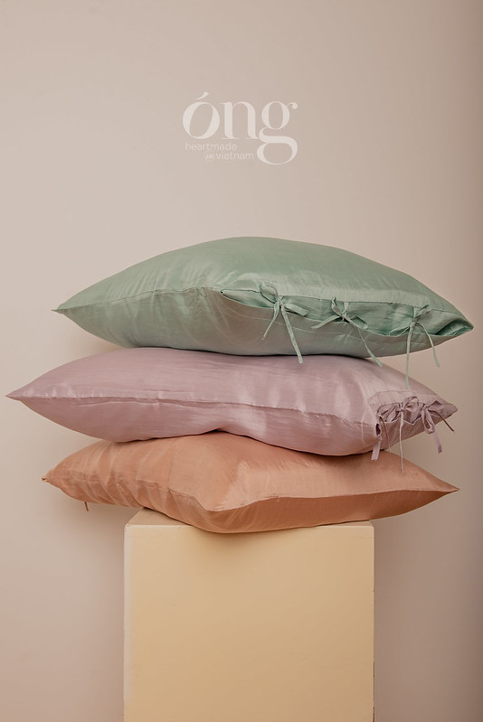 Vỏ gối lụa tơ tằm tự nhiên - Óng silk