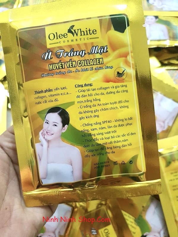 Ủ trắng da mặt huyết yến