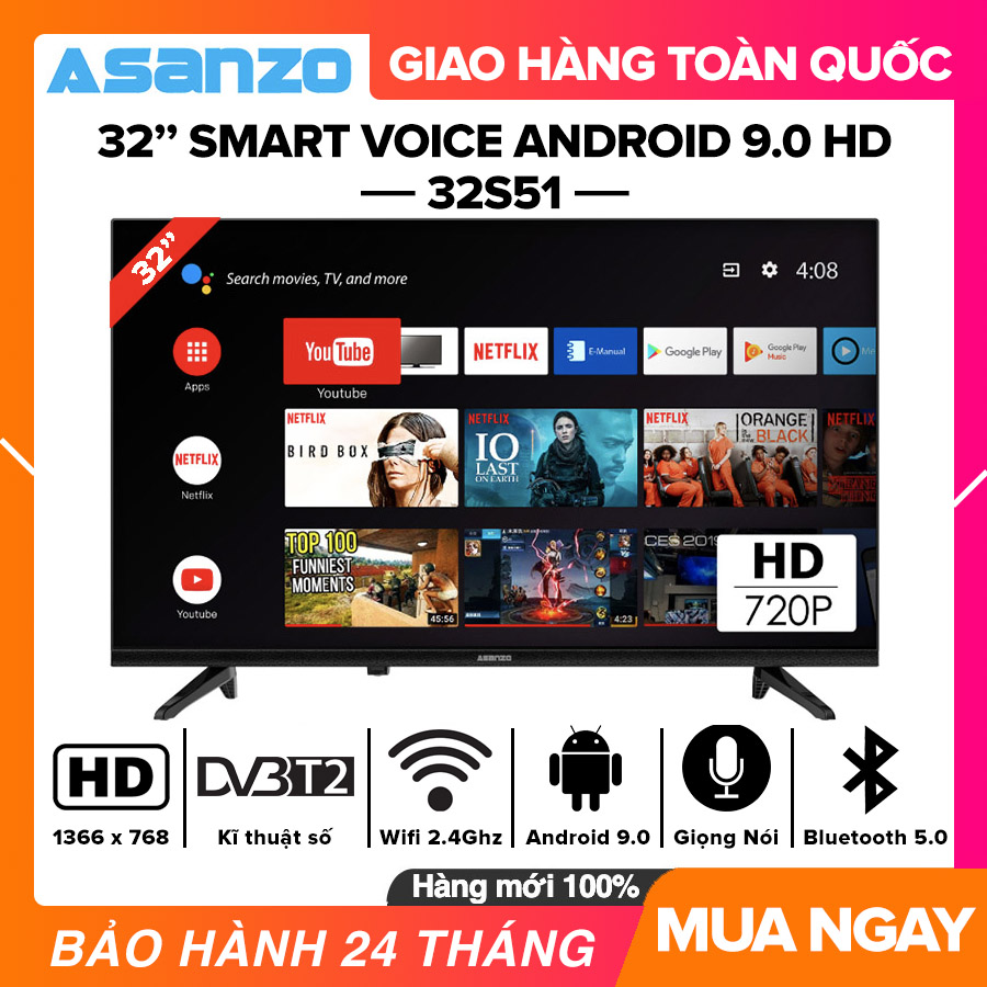Smart tivi asanzo 32s51 32 inch giá tốt nhất 5/2023 - BeeCost