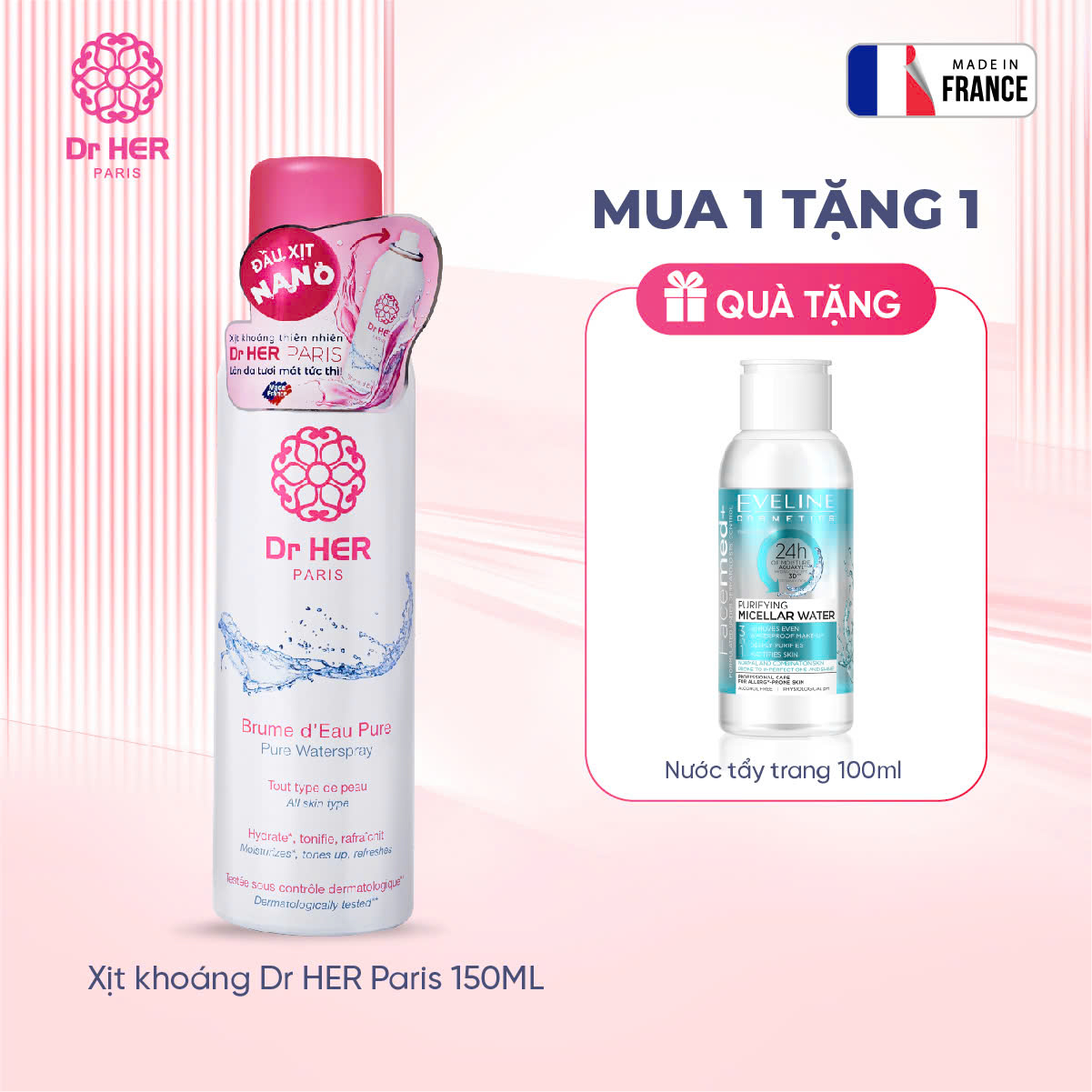 [Free Makeup Remover] Dr Her Paris Mineral Spray 150ml