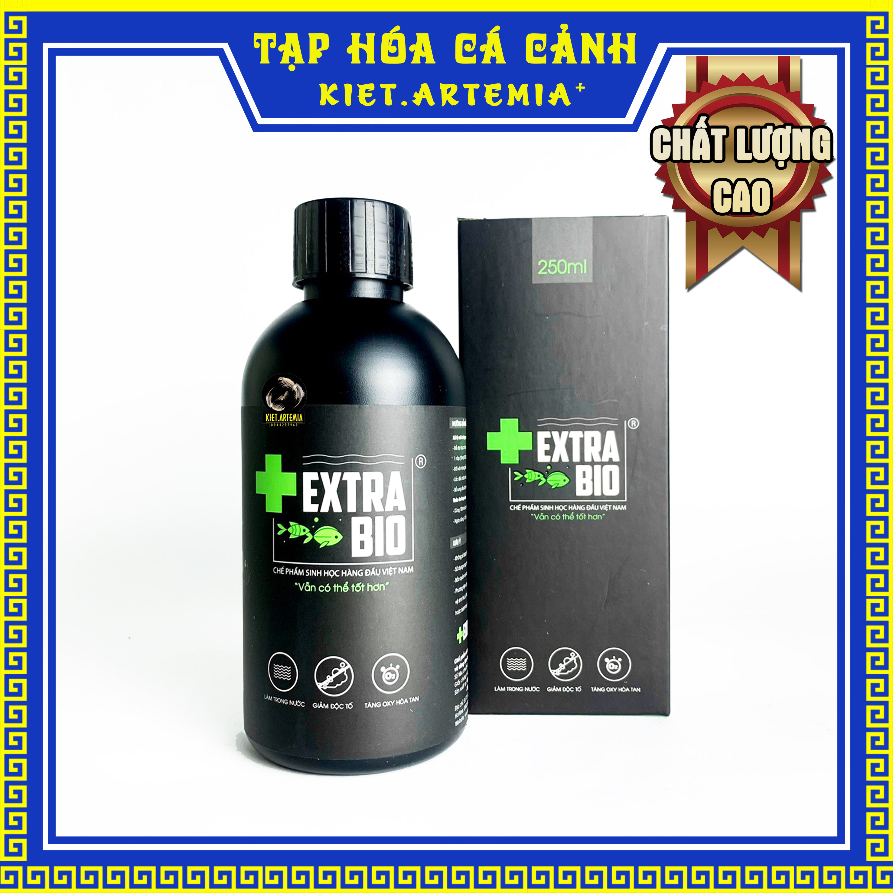 Vi sinh làm trong nước bể cá Extrabio, men vi sinh hồ cá Vs Bio