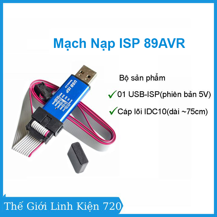Mạch nạp cổng usb isp 89/avr