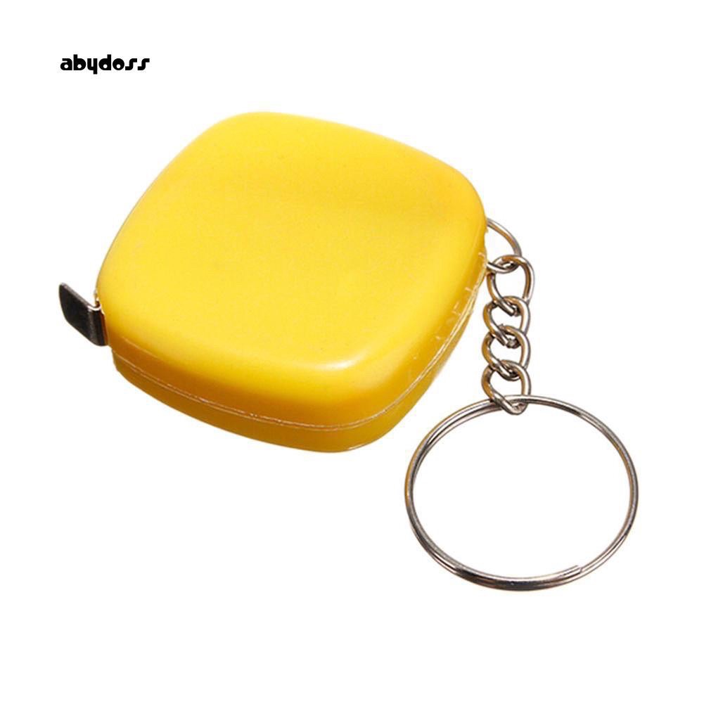 Thước dây rút  thước cuộn móc khóa mini tiện dụng 1m/3ft