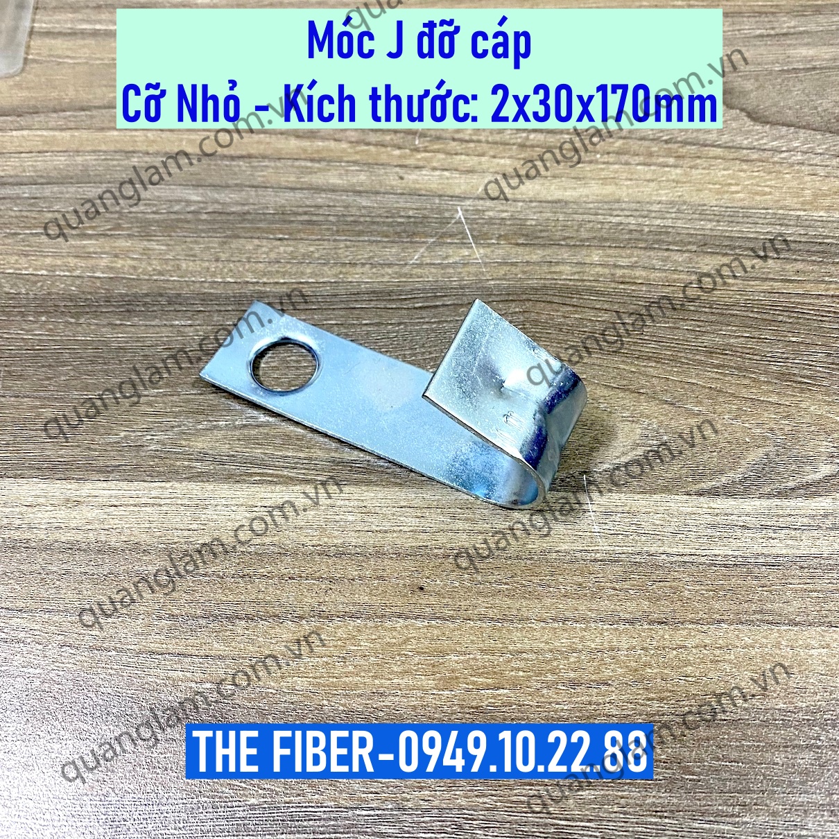 Móc J đỡ cáp quang cáp điện treo cột