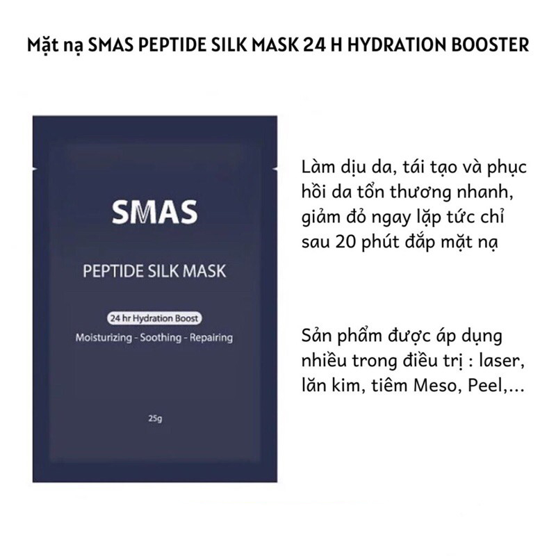 Mặt Nạ Smas Peptide Silk Mask Cấp Ẩm, Phục Hồi Da