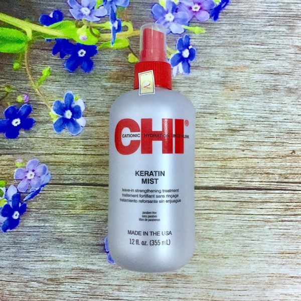 Xịt dưỡng CHI Keratin Mist cho tóc khô hư tổn 355ml (USA)- Chai
